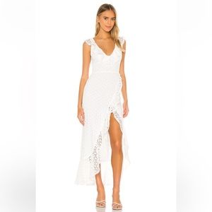 Majorelle Run Wild Dress in White, XS